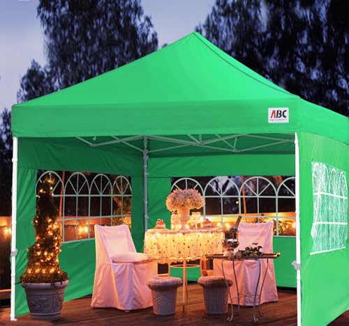 Image of ABCCANOPY Pop up Canopy Tent with Elegant Church Window 10X10,Kelly Green
