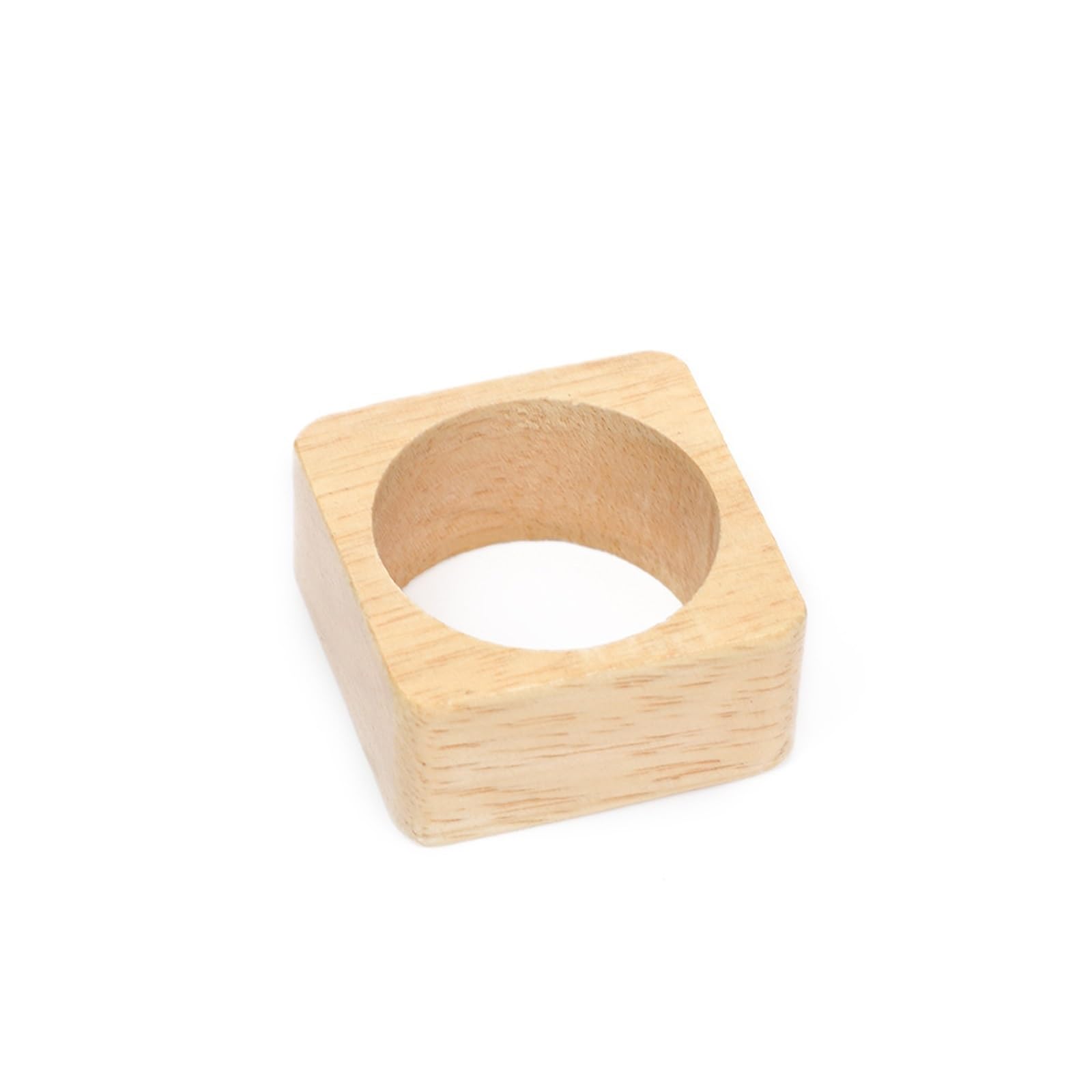Napkin Rings 8pcs Round napkins in wood color napkin clasps rings simple hotel table decoration for Dining Table Decor(A)