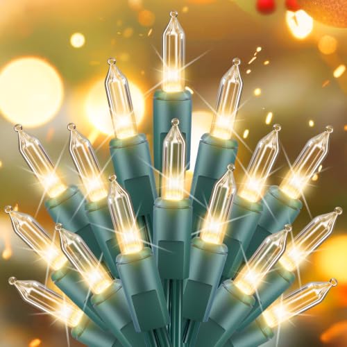 Brightown Clear Christmas String Lights 50 Count 10 Feet Incandescent Bulb