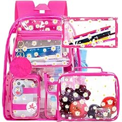 Clear Backpack - Chrysanthemum Rose