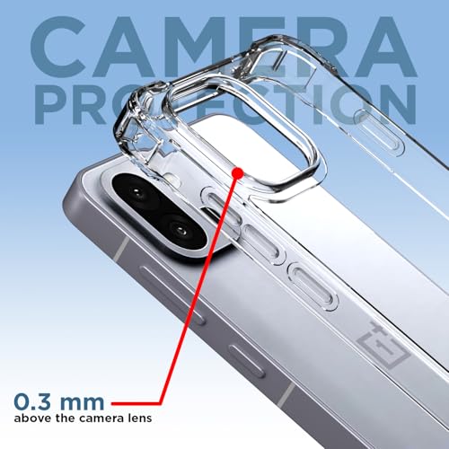 Image of Outlouders Back Cover for OnePlus 13S 5G Clear Transparent PC + TPU | Raised Edges | Shockproof Protection Bumper Case (Transparent)