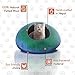 Juccini Wool Cat Cave Bed for Cat Lovers - Handmade Premium Felt Cat Bed Cave (Large) - 100% Marino Wool Cat Cave for Indoor Cats and Kittens (Green/Blue)