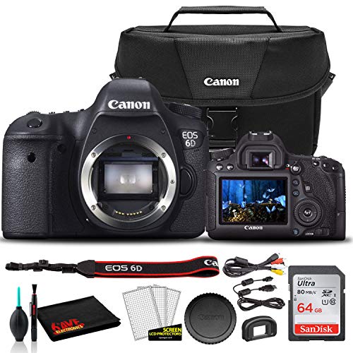 Canon EOS 6D DSLR Camera (Body Only) (8035B002) + Canon EOS Bag +
