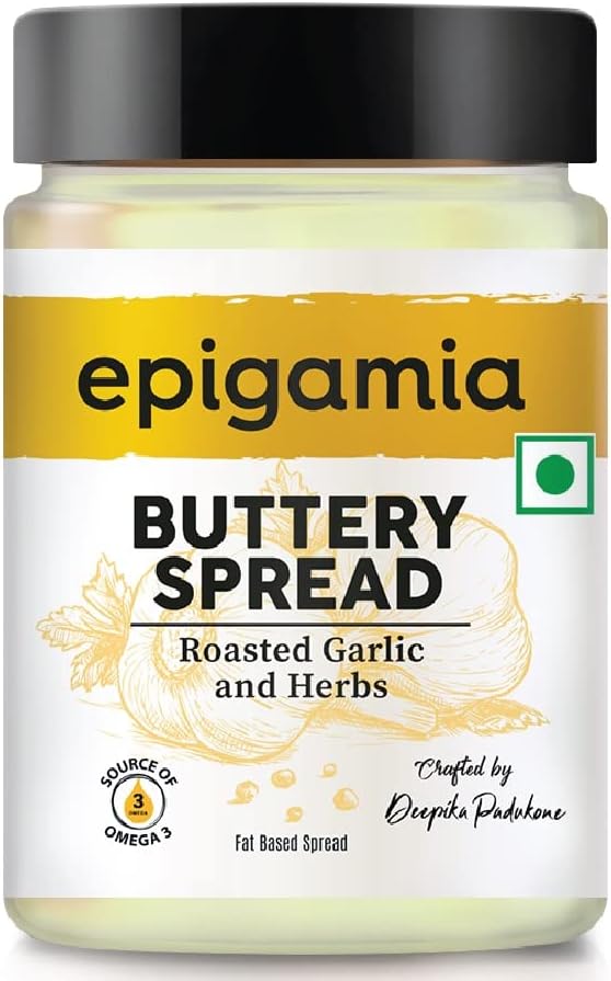 Epigamia Buttery Spread, Roasted Garlic and Herbs, 250g
