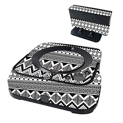 MightySkins Skin Compatible with iRobot Braava Jet m6 - Black Aztec |, Durable, and Unique Vinyl Decal wrap Cover | Easy to Apply and Change Styles | Made in The USA