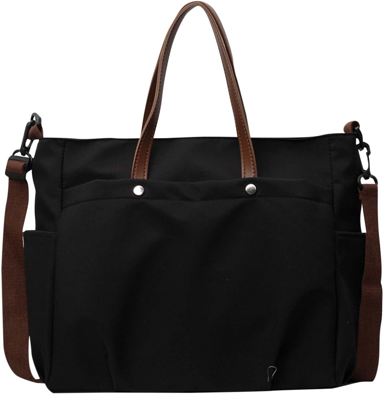 Nylon Tote Shoulder Bag:Versatile Work Bags for Women Stylish Office Tote Lightweight Solid Color Purse
