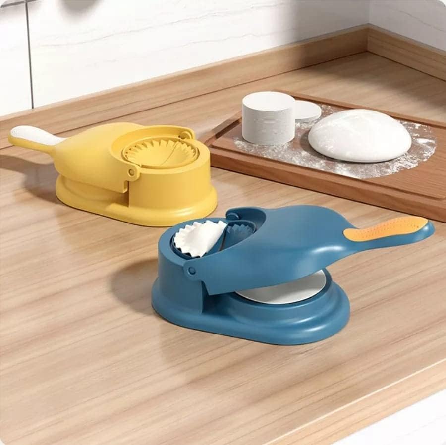 SYPM 2 in 1 Dumpling Momos Ghughra Gujiya Maker Kitchen Accessories Multi Uses Dumpling Press Mould (Pack of 1) 2