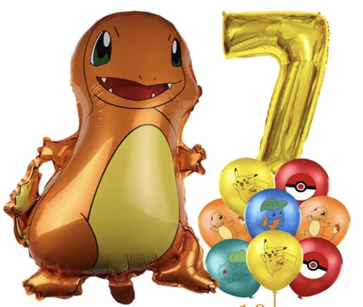 Pokémon Number/Numerical Balloons | 15+ Years | Charmander | Seven — image 1
