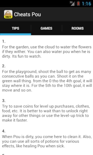 Pou Cheats Guide