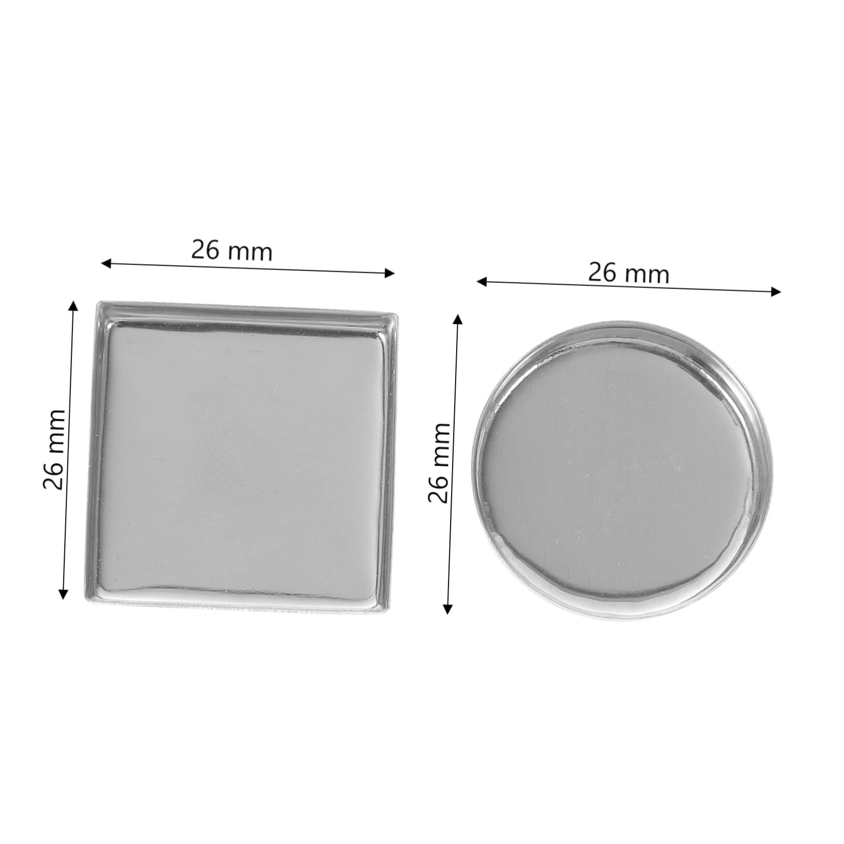 minkissy 30pcs Empty Metal Makeup Pans for DIY Eyeshadow Palette & Round Pans + Square Pans for Custom Makeup Depotting