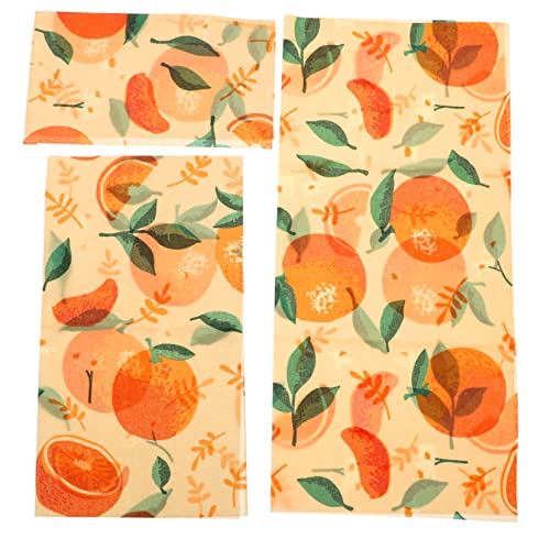 Zerodeko 3 Sheets Beeswax Food Wraps Beeswax Preservation Cloth for Food Preservation