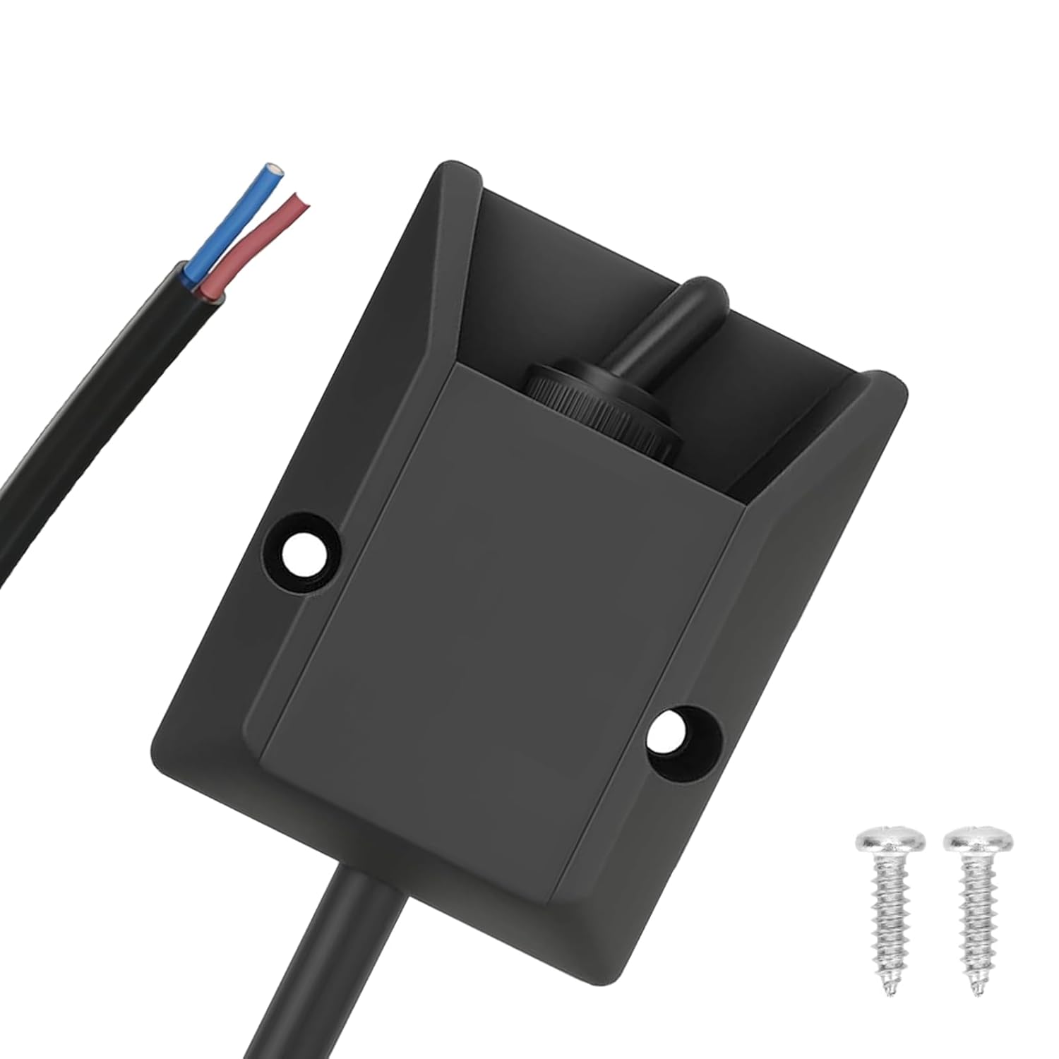 Wired Toggle Switch 12V 30A Heavy Duty Waterproof Toggle Switch SPST ON/Off 2 Pin Latching Rocker Switch with 2ft Wire for Marine, RV, Automotive, Boat Electrical Systems