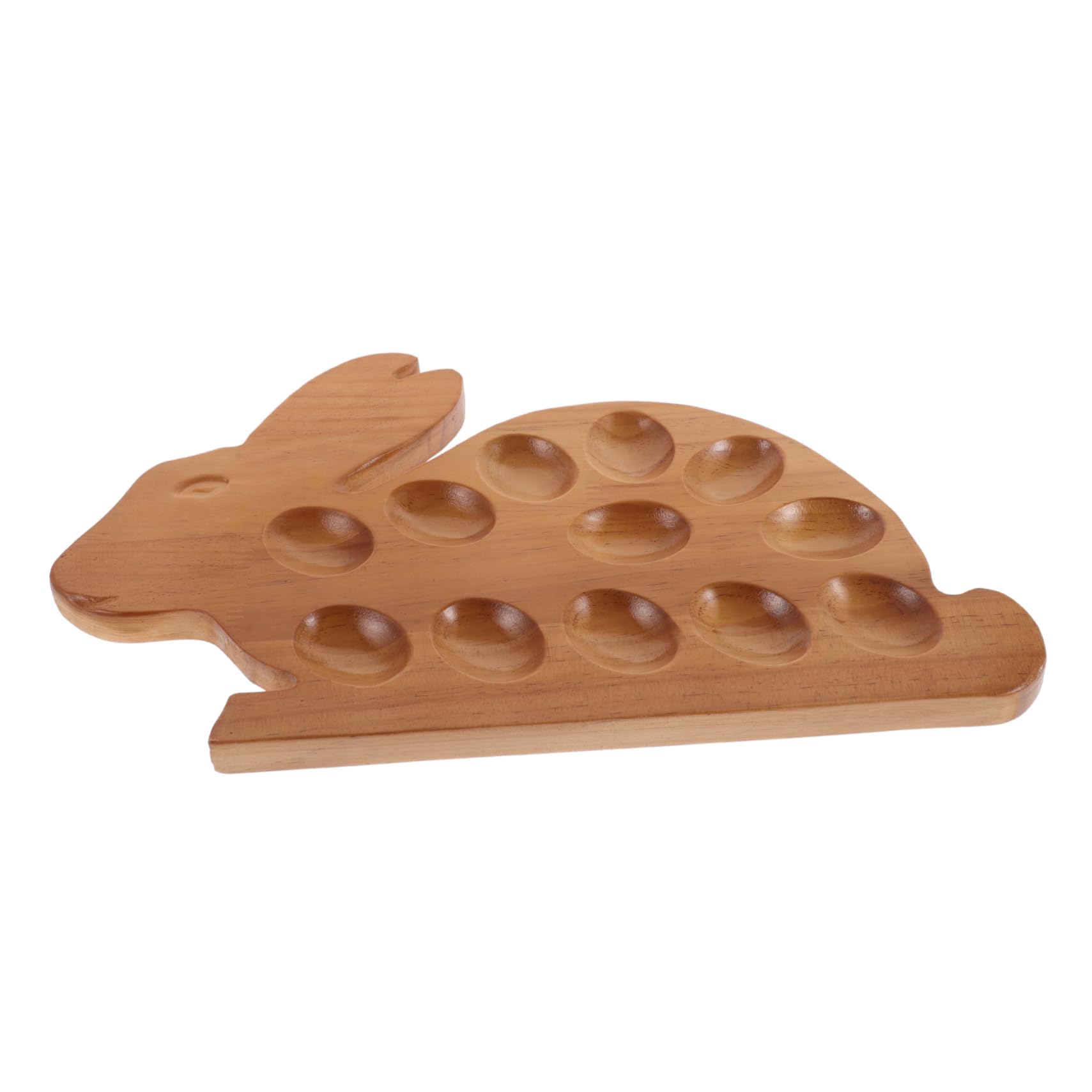 COLLBATH Easter Egg Tray Delicate Egg Holder Egg Storage for Countertop Home Kitchenware Daily Use Egg Holder Egg Storage Holder Refrigerator Egg Holder Egg Holding Container Orange Wooden