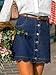 CUPSHE Women’s Denim Mini Skirt Button Front A-Line Jean High Waist Scalloped Hem Casual Outfits