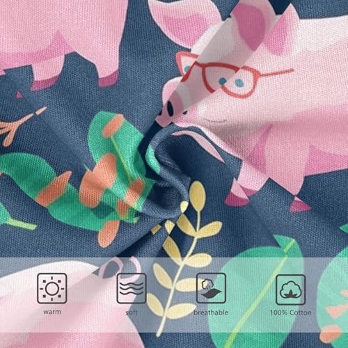 Wusikd Cartoon Pigs Boys' Underwear Cotton Pink Boys Briefs Soft Toddler Underwear 2T3