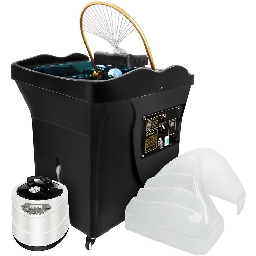 Thermostatisches Shampoo-Becken mit Wasserzirkulation, tragbares 60 l Konstanttemperatur-Kopf, Spa & Haarwaschbecken für Salon