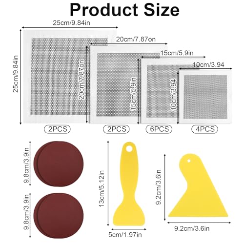 Kit réparation plaque de plâtre 20pcs avec patchs de 5 à 20cm pour grands trous de mur sec