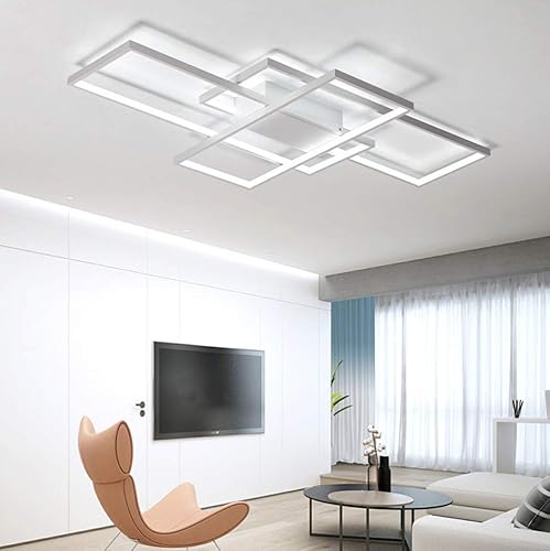 Miniatura 10 de Lámparas LED para sala de estar, comedor, montaje empotrado, lámparas colgantes de techo, lámparas de acrílico regulables, diseño moderno, 3 Negro