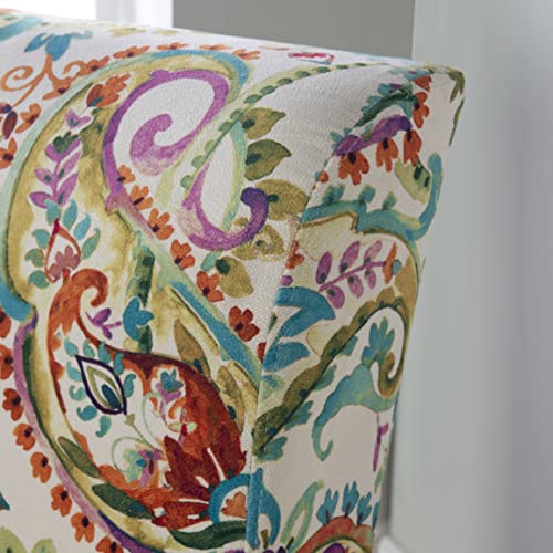 Linon Karen Curved Back Slipper Chair, Dark Walnut #TOP3