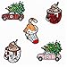 Produktbild 5pcs Weihnachtsbaum Auto Eiscreme Socken Brosche Cartoon Gillting Kristall Cup Emaille-Kragen-pin Für Frauen-mädchen-Pullover Schal Clips