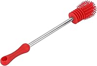 Vista 3 de Cepillo de silicona para botellas con mango largo, cepillo de silicona para botellas de cocina, limpiador de cepillo de botella de agua de 10.63