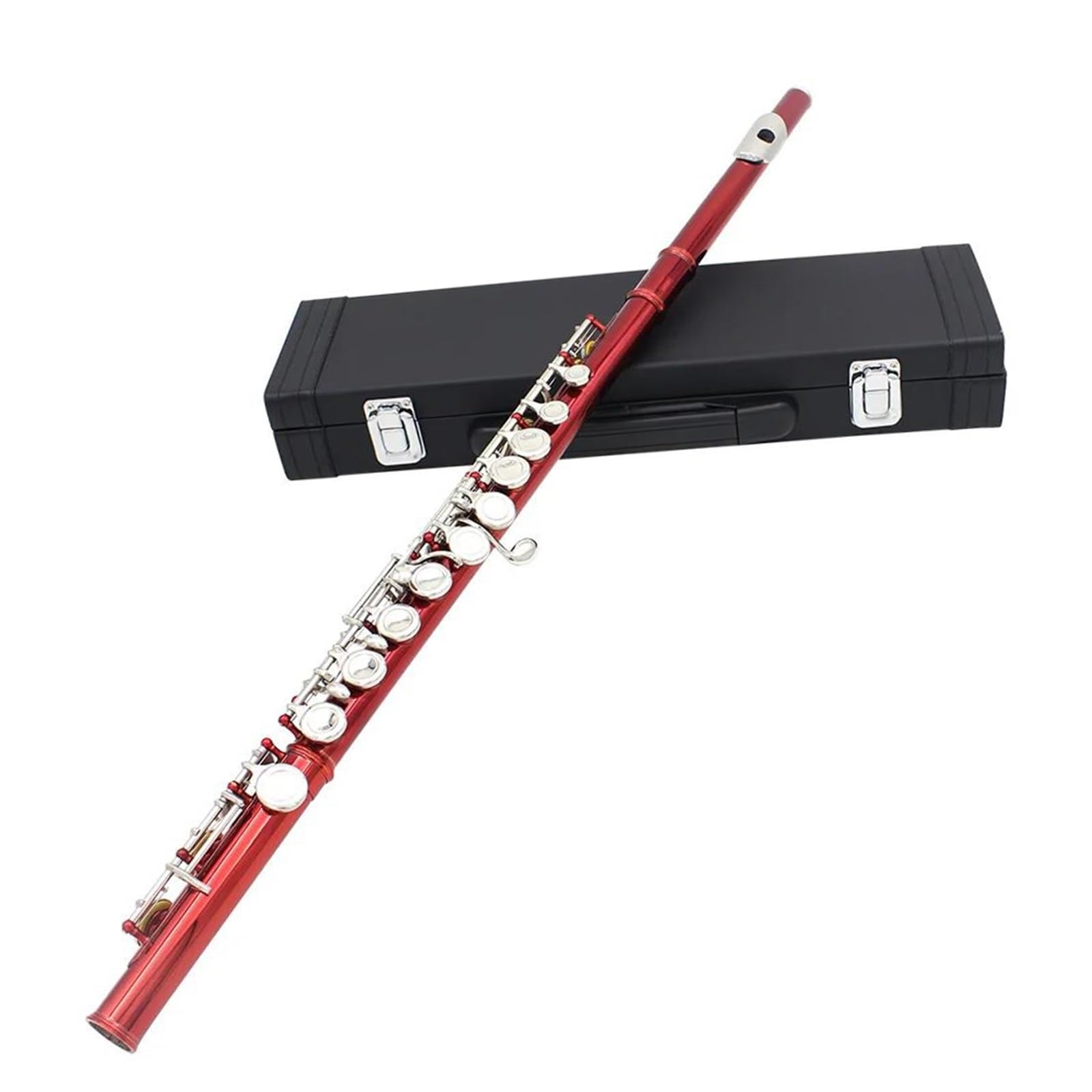 Flet Instrumenty Muzyczne 16 Otworów Flet C Klucz Zamknięty Czerwony Miedzionikiel Profesjonalne Instrumenty Dęte Drewniane Dla Początkujących