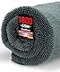 Ivality® Auto Trockentuch XXL 80x50 cm – 1800 GSM Ultra Saugstarke Mikrofasertücher für Autopflege und Motorrad, Fusselfreies, Lack-schonendes Twisted Towel Microfasertücher - Grau