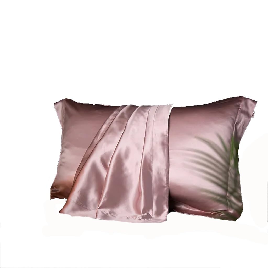 Taie d'oreiller en soie de luxe à large bord hypoallergénique 51x76 cm