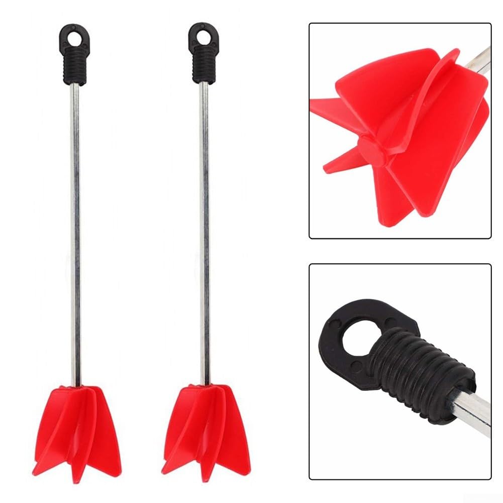 2 punte per miscelatore per vernice per resina epossidica, attacco per trapano elettrico con gambo da 1/4", lunghezza 300 mm con paletta per agitazione da 65 mm, compatibile con la maggior parte dei