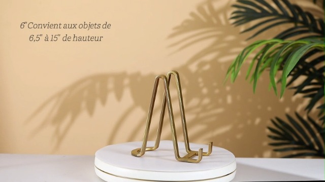 MUXHEL Lot De 6 Chevalets Supports Assiettes Décoratives 15cm - Présentoir Métal Noir Pour Assiettes, Cadres Et Livres