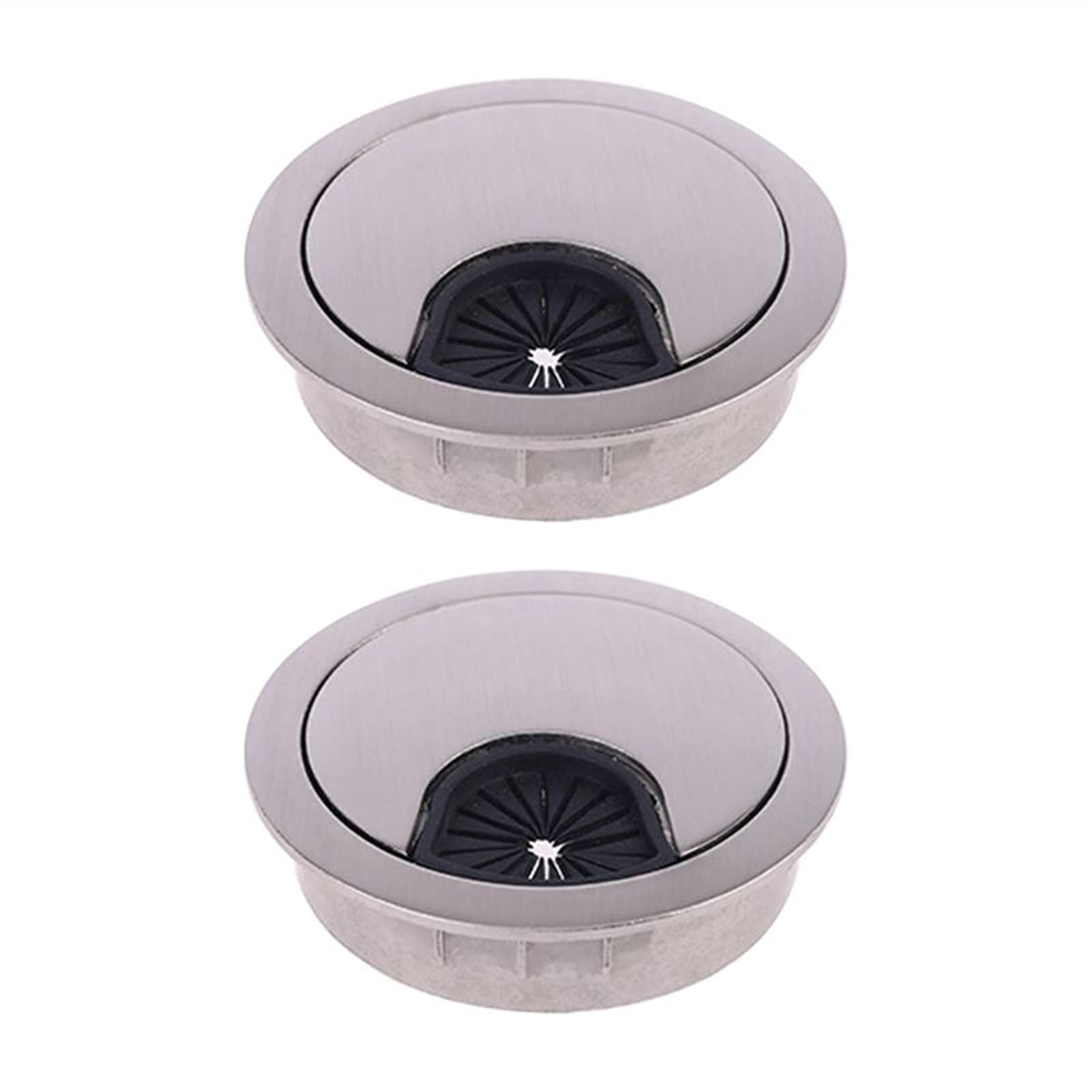 Oeillet de bureau contre les fils emmêlés : passe-câble zinc 53mm lot de 2