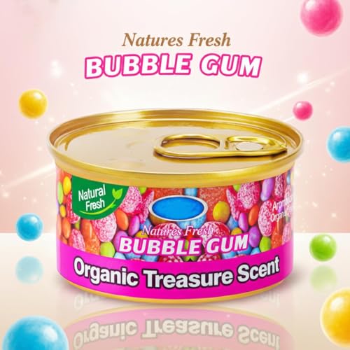 Image of Car Air Freshener Can 45gm.| Long-Lasting Solid Gel Fragrance for Car, Office & Home | Compact Cupholder Fit | Odor Eliminator & Refreshing Aroma for Fresh Drive Experience (Bubble Gum)