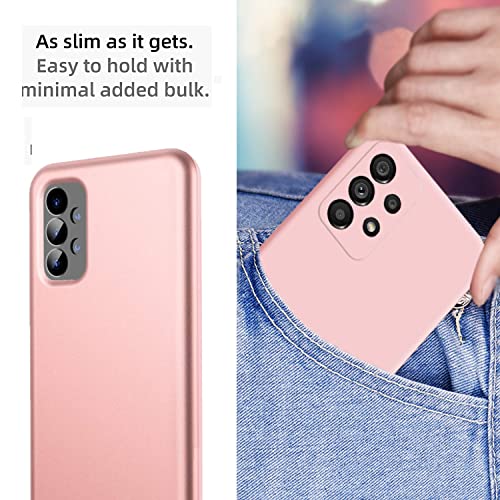 NWNK13 For Samsung Galaxy A53 5G Case Crystal Clear Slim Fit Front & Back 360° Case Built-in Screen Protector Full Body Silicone Gel Mobile Phone Cover for Samsung A53 5G (Clear) (Rose Gold) - Image 3