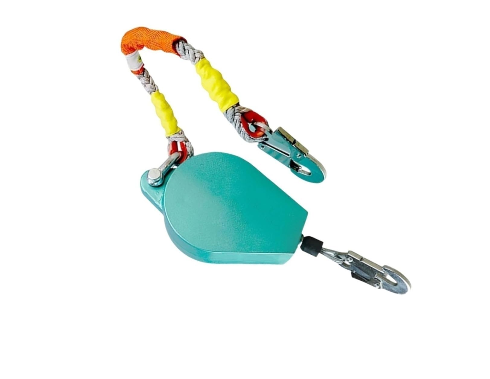 Antichute de ligne de vie auto-rétractable robuste avec câble en acier et crochet en alliage(300KG/15M-49.2 FT)
