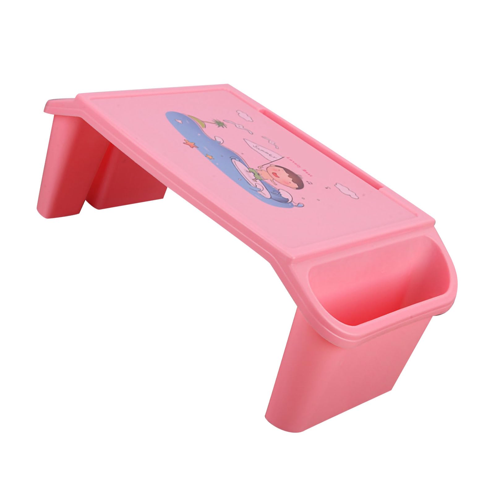 AUNMAS AUNMAS Letto per Laptop Scrivania con Bordi Lisci Design per Riporre gli Oggetti Ponte per Studenti Universitari Materiale ABS 21,3 X 10,6 X 7,5 Pollici (PINK) (PINK)