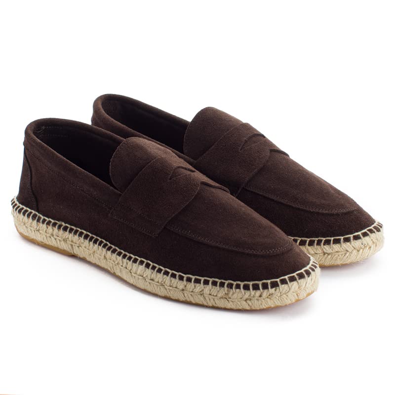 ABARCA Alpargatas de Hombre Mocasines Casuales Verano en Piel y Yute Zapatos Artesanales