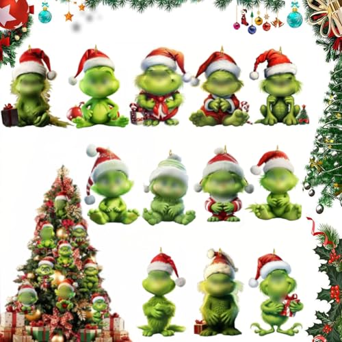 12 Stück deko weihnachtenanhänger, weihnachtsdekorationen, mit...