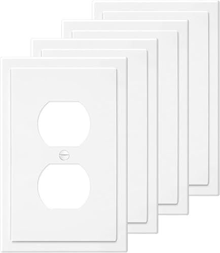 Placa de pared decorativa de borde moderno de 1 banda, placa frontal eléctrica dúplex individual para interruptores de luz, interruptor inteligente,