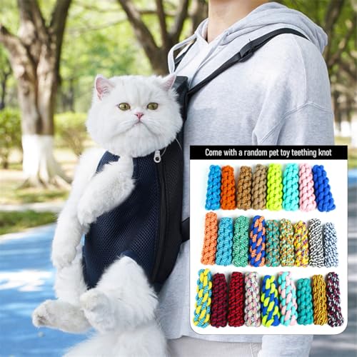 Haustier Rucksack Hund Tragetasche: Verstellbarer Hunde-Tragerrucksack mit Beine-frei-Design, Faltbare Hundetragetasche Katzenrucksack für Wandern & Reisen mit kleinen Hunden & Katzen