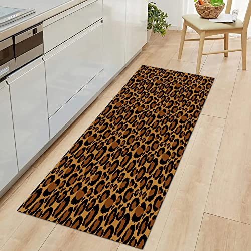Just Breathe Leopard Rug Brown Cheetah Print Runner Rugs Animal Fur Print Carpet For Bedroom Wildlife Animal Skin Print Area Rugs Living Room Rug Indoor Bordered Floor Doormats 60"X24" #TOP15