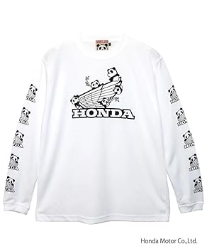 新品 L パンディエスタジャパン ホンダ ロンT パンダ 533505 白 PANDIESTA パンディエスタ HONDAとコラボ 長袖Tシャツ 533505 L