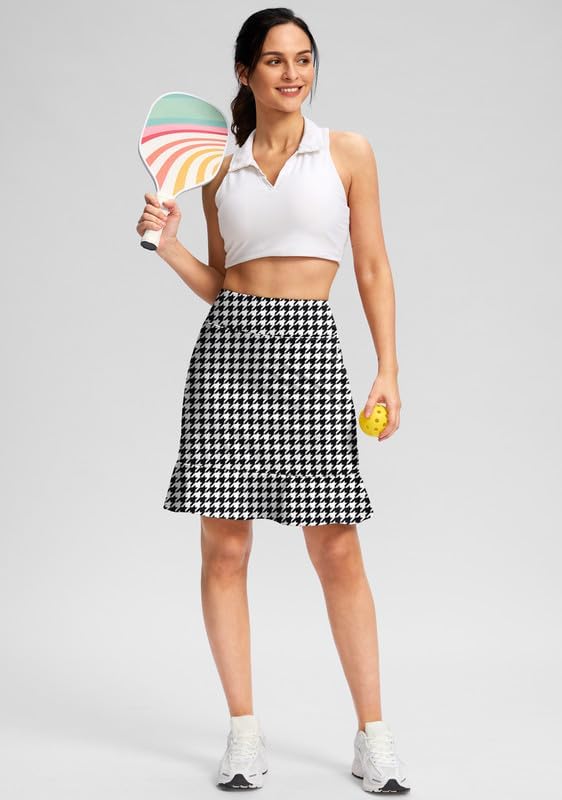 Viodia 20" Knee Length Skorts Skirts for Women with Pockets High Waisted Athletic Tennis Golf Skort for Casual Summer - Image 3