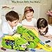 Dinosaur Truck Toys for Kids 3 4 5 6 7 Years Old, Upgraded 12 Die-Cast Cars Dinosaur Transporter Race Track Set, Transform into Stomping Dino, Toddler Car Toys, Birthday Gifts for Boys 2-4 3-5-7