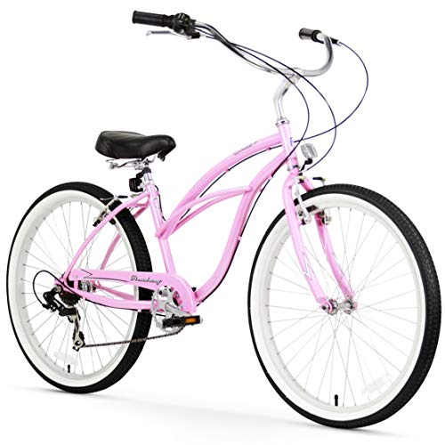 Firmstrong Urban Women's Beach Cruiser Bike, 7 Speed Bicycle, 26 Inch Wheels, Pink #TOP25