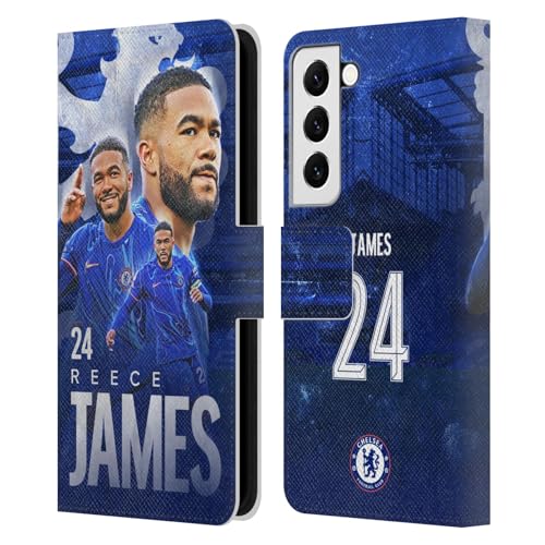 Coque Samsung S22 Chelsea FC en cuir avec fentes pour cartes