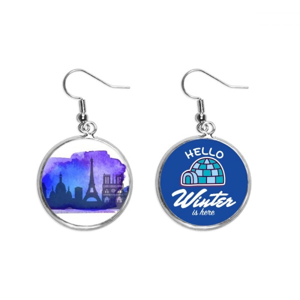 Pendientes Eiffel de acuarela azul el regalo ideal para viajeras 5