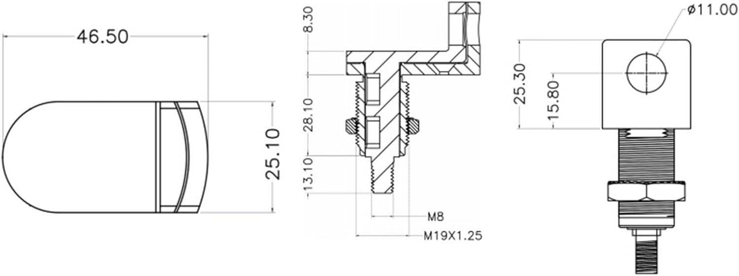 MS212 Zinc Alloy Padlockable Cam Locks Equipment Cabinet Tubular Cam Lock Industrial Equipment 1Pcs(25mm,ZINC Alloy_25MM)