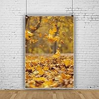 Amazon.co.jp: 背景布 落葉 秋の背景 黄葉 1.2x1.8m 壁の飾り 記念写真