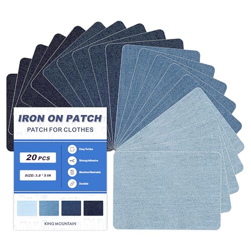 Iron on Patches for Clothes, 20 Pieces Denim Patches...