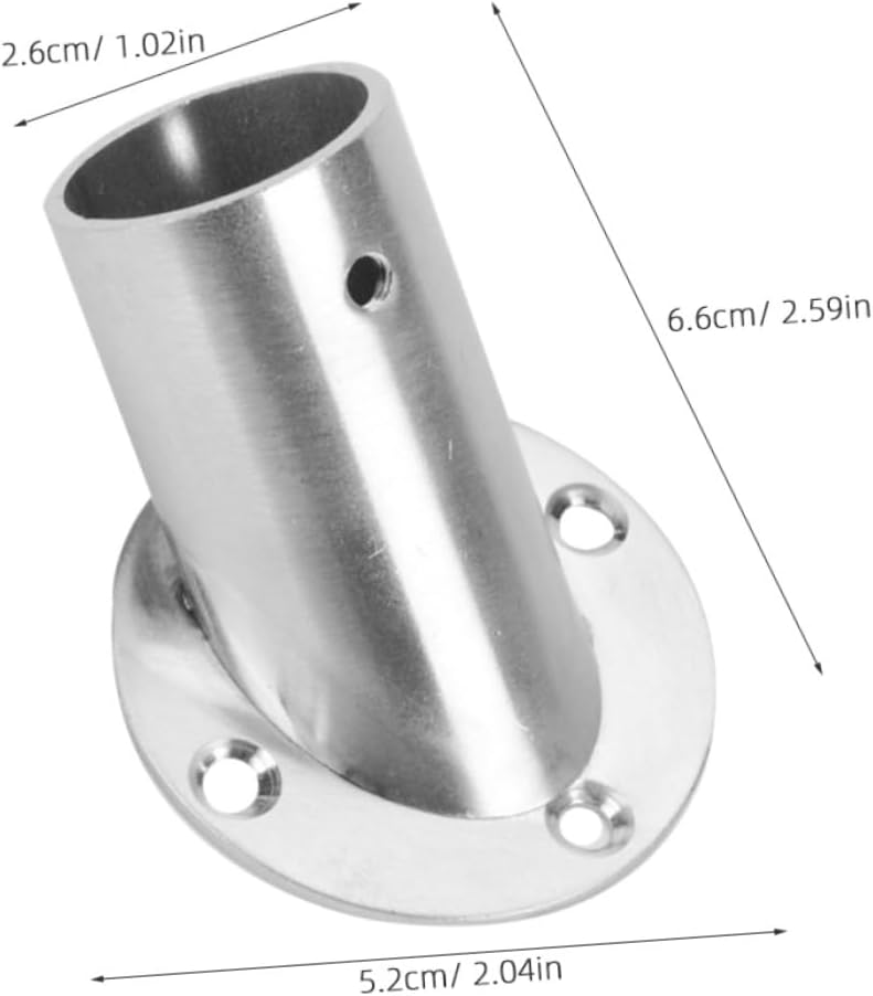 6pcs Pole Socket Closet Rod Bracket Shower Rod Holder Wall Hanger Space Saver